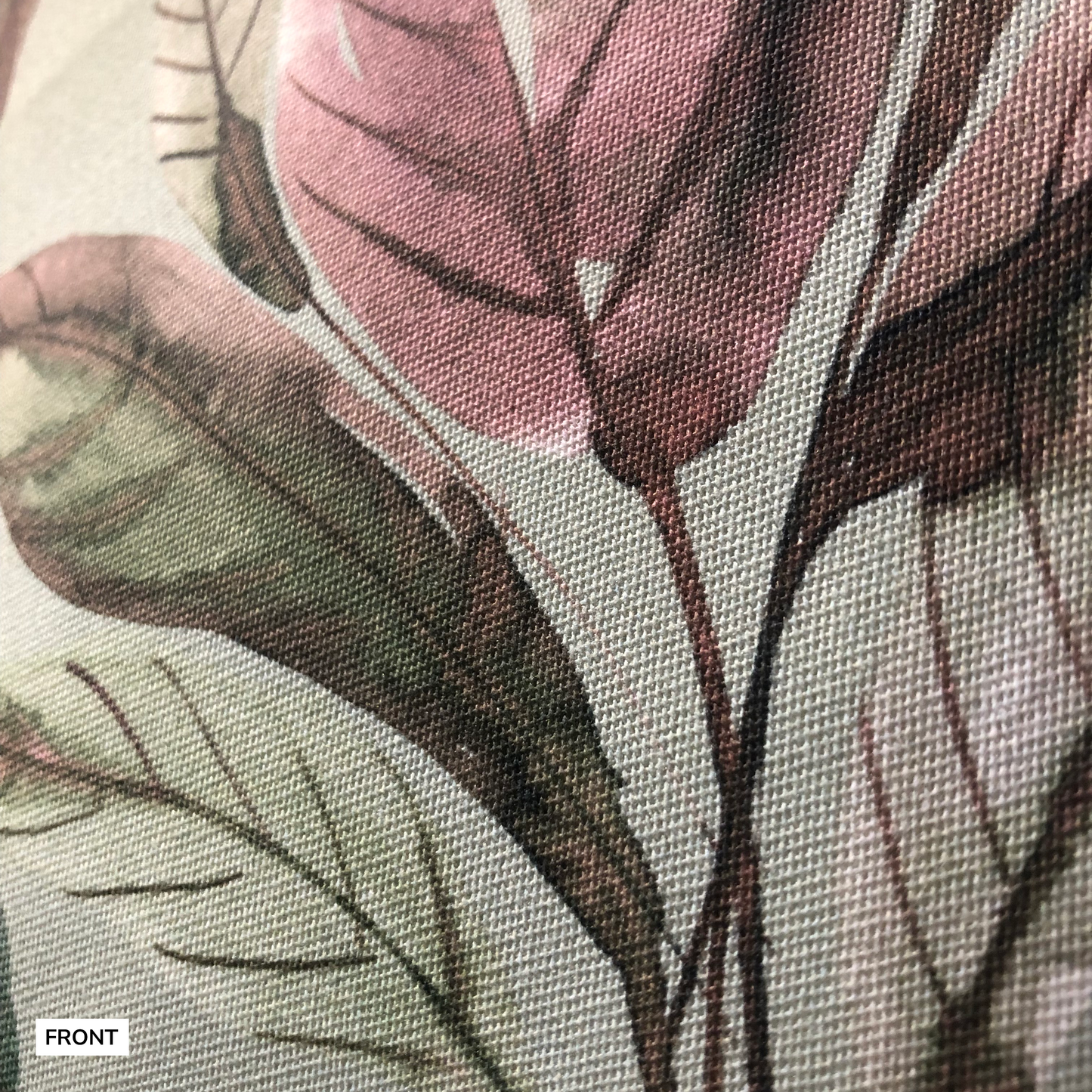 Folorium Cushion Cover in Raspberry Pinks & Greens