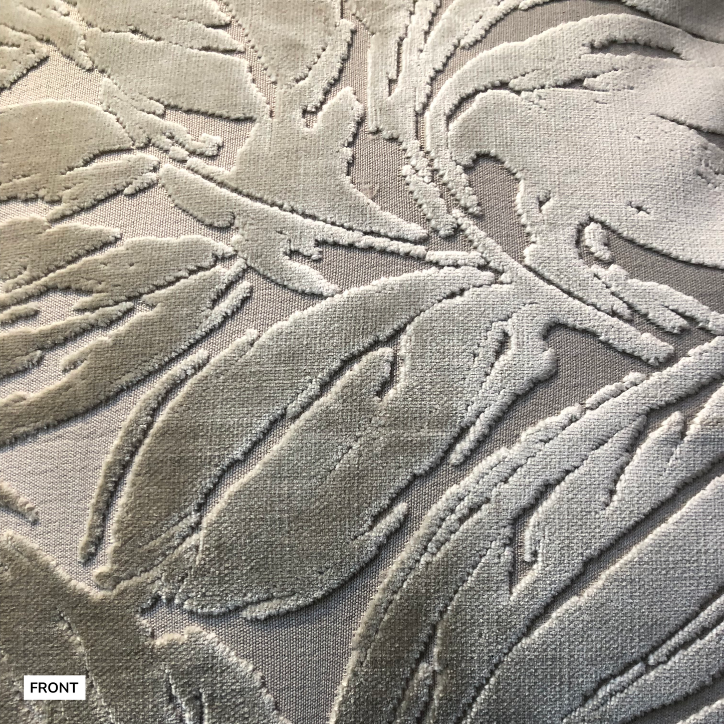 Luscious Leaves Cushion Cover in Angora Cream