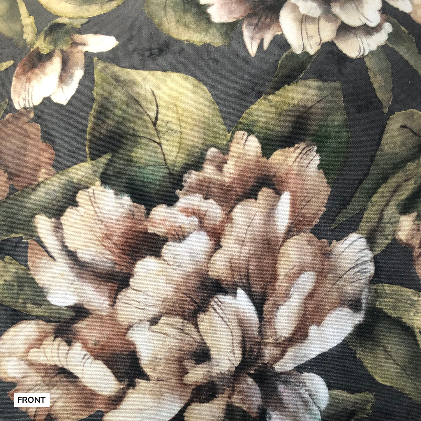 Powder Flowers Cushion Cover in Antique Greens