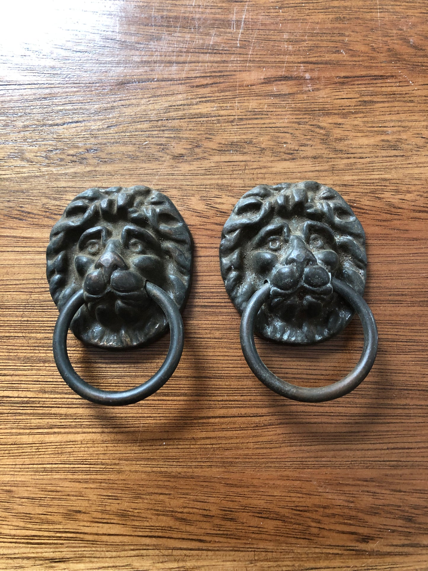 Vintage lion drawer pulls (set of 2)