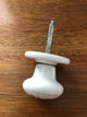 Large vintage rosebud knob with backplate