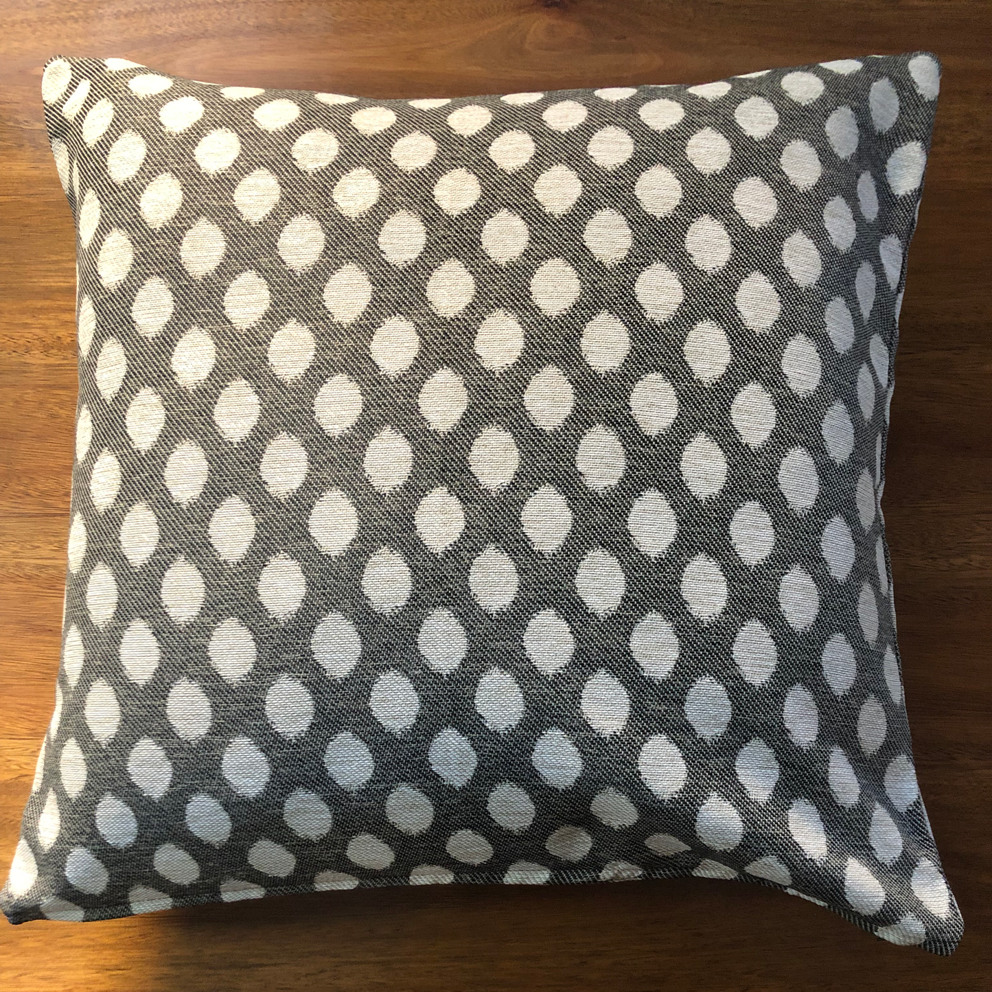 Woven Polka Cushion Cover in Black & White